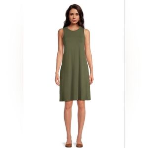 ‼️3/$30‼️ Olive Green Sleeveless Knit Midi Dress, Women's Size Large (12-14) New